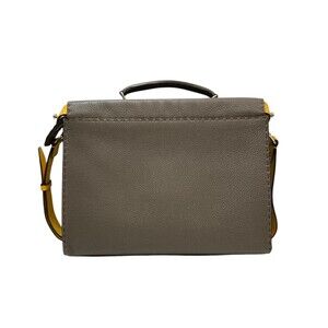 Fendi Selleria Peekaboo Essential bag Gray leather yellow trim